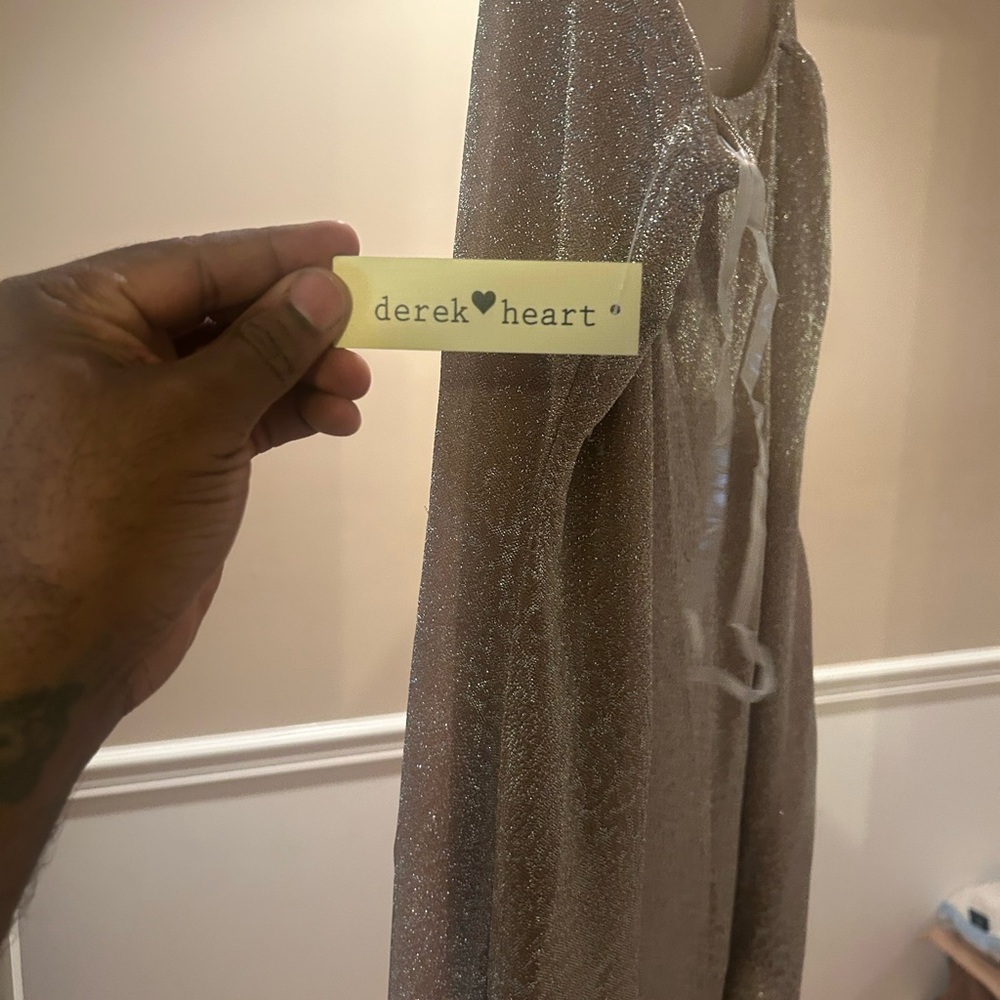 Derek Heart Silver Glitter Dress